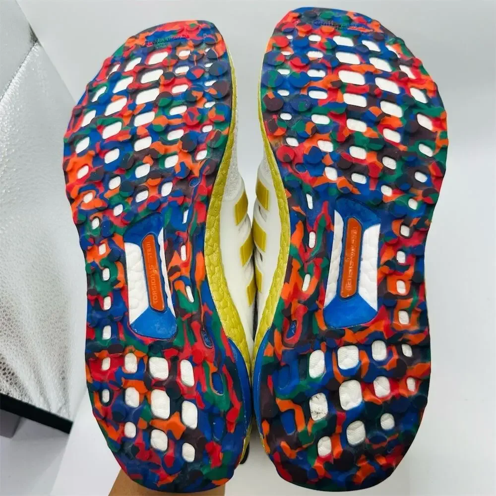 adidas UltraBoost 5.0 DNA Title IX Womens Sneakers White/Gold Size 7.5 | EUC